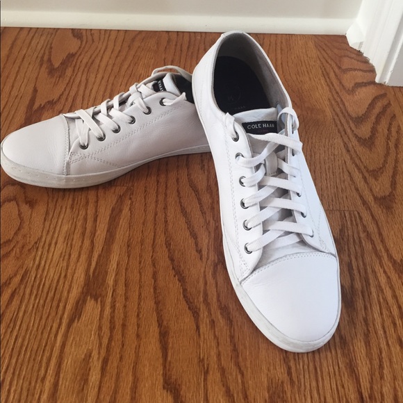 Cole Haan Other - Cole Haan Trafton white leather tennis sneakers
